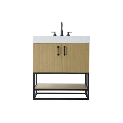 30 inch Single Bathroom Vanity in  Honey Brown