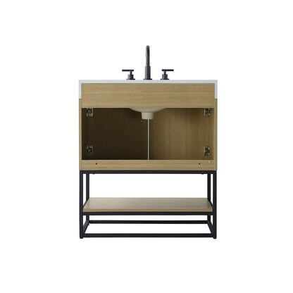 30 inch Single Bathroom Vanity in  Honey Brown