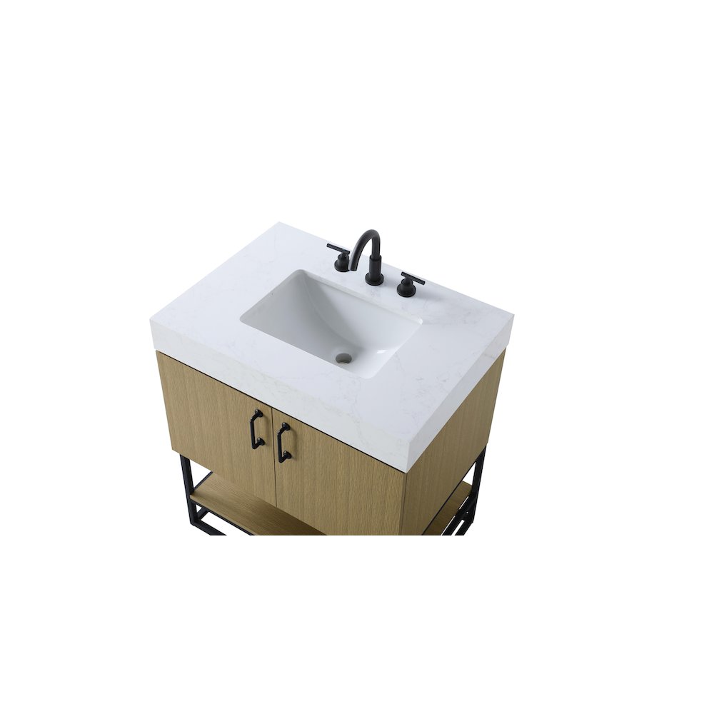 30 inch Single Bathroom Vanity in  Honey Brown