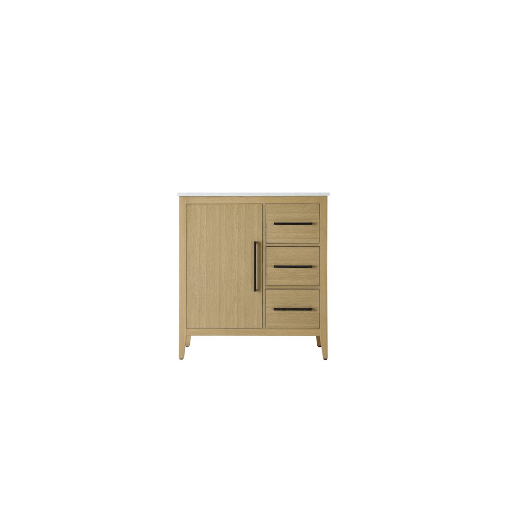 32 Inch Single Bathroom Vanity In  Honey Brown