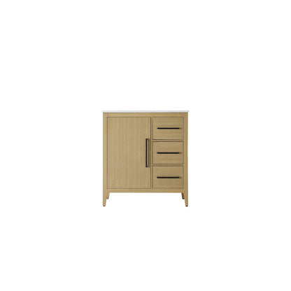 32 Inch Single Bathroom Vanity In  Honey Brown