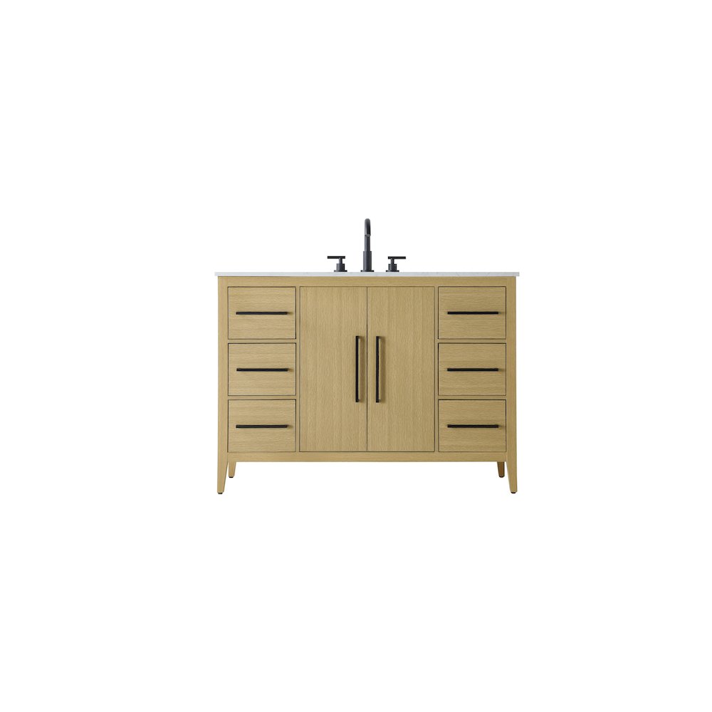 48 Inch Single Bathroom Vanity In  Honey Brown