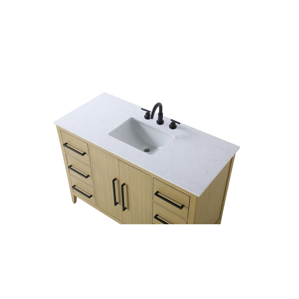 48 Inch Single Bathroom Vanity In  Honey Brown