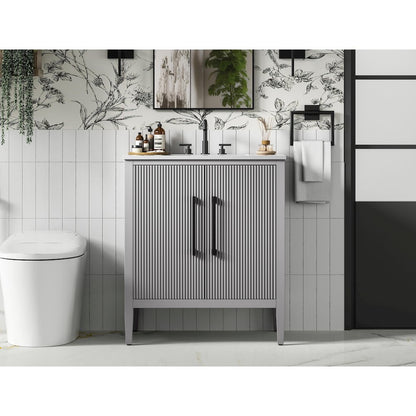 30 inch Single Bathroom Vanity in Grey