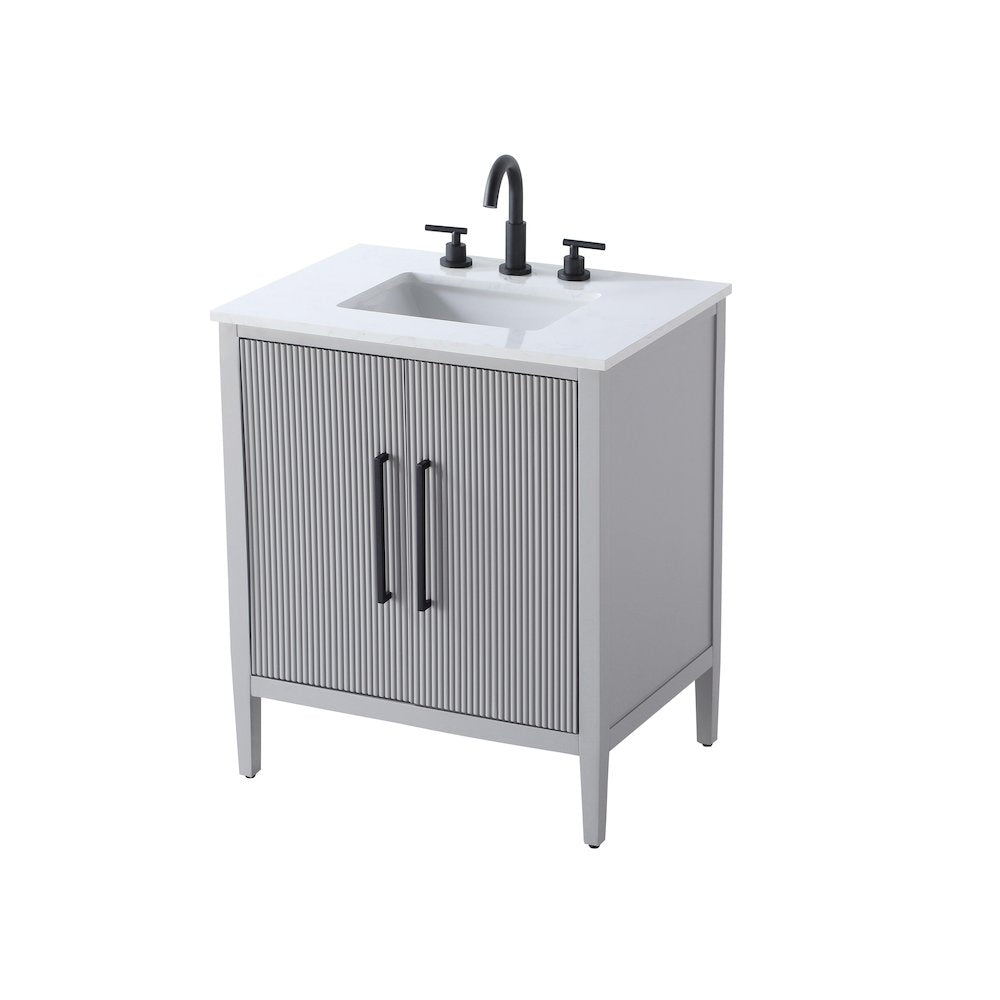 30 inch Single Bathroom Vanity in Grey