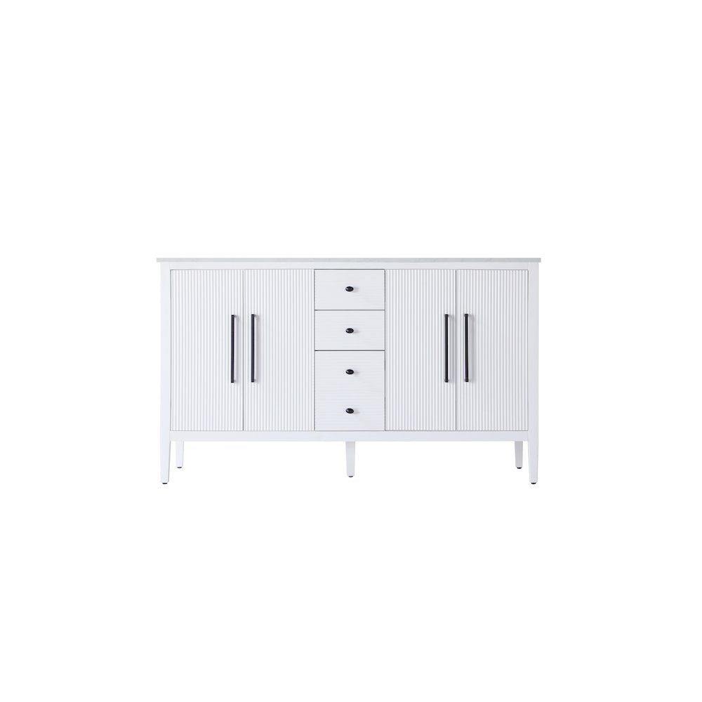 60 inch Double Bathroom Vanity in White
