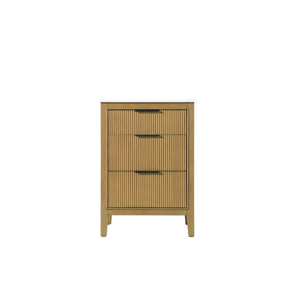 24 inch Single Bathroom Vanity in Honey Teak