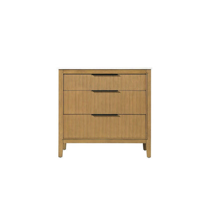 36 inch Single Bathroom Vanity in Honey Teak
