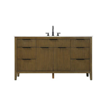 60 inch Single Bathroom Vanity in Hazel Oak