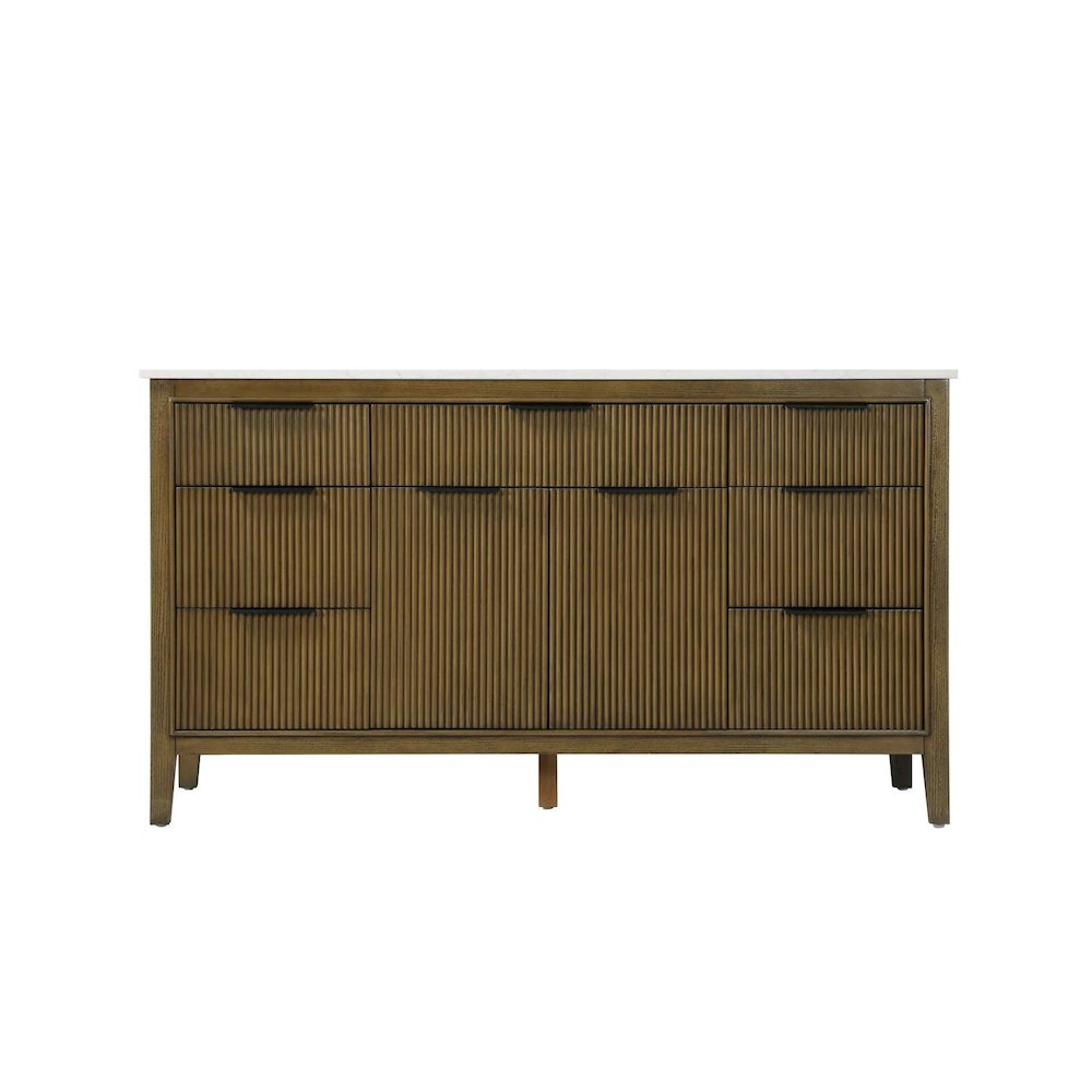 60 inch Single Bathroom Vanity in Hazel Oak