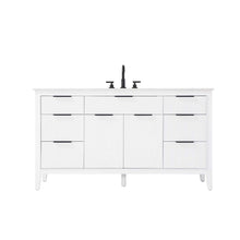 60 inch Single Bathroom Vanity in White