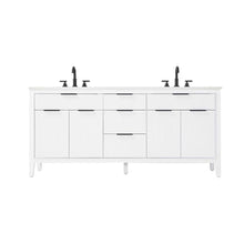 72 inch Double Bathroom Vanity in White