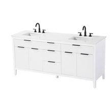 72 inch Double Bathroom Vanity in White