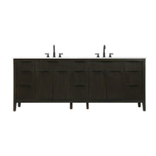 84 inch Double Bathroom Vanity in Chocolate Oak