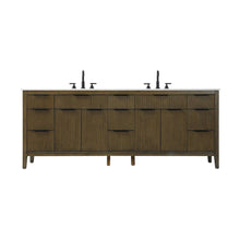 84 inch Double Bathroom Vanity in Hazel Oak