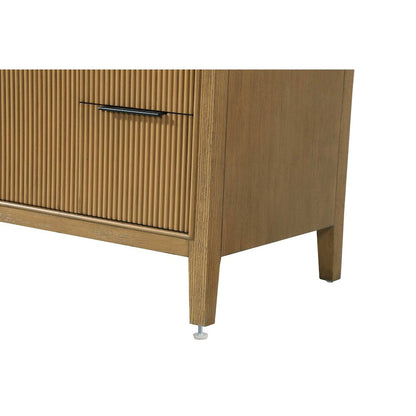 84 inch Double Bathroom Vanity in Honey Teak
