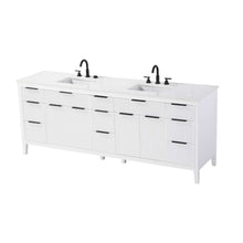 84 inch Double Bathroom Vanity in White
