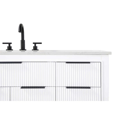 84 inch Double Bathroom Vanity in White