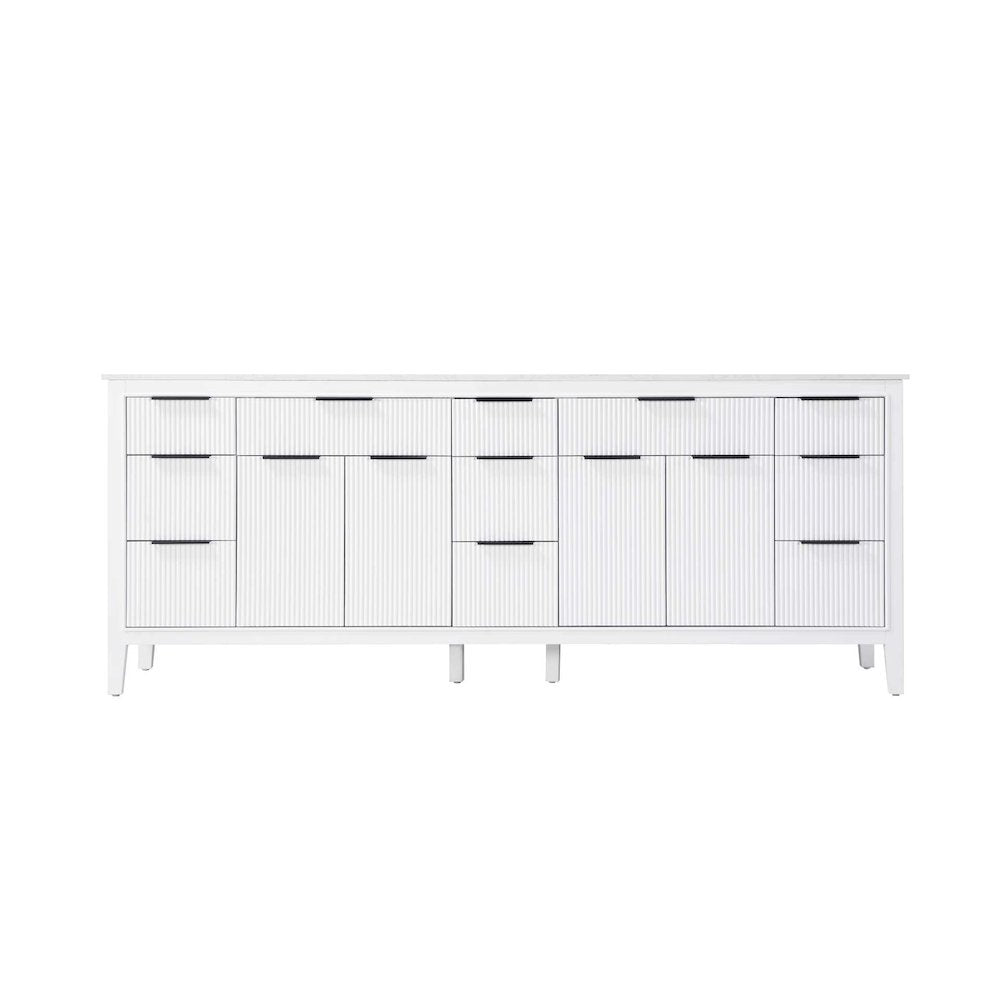 84 inch Double Bathroom Vanity in White