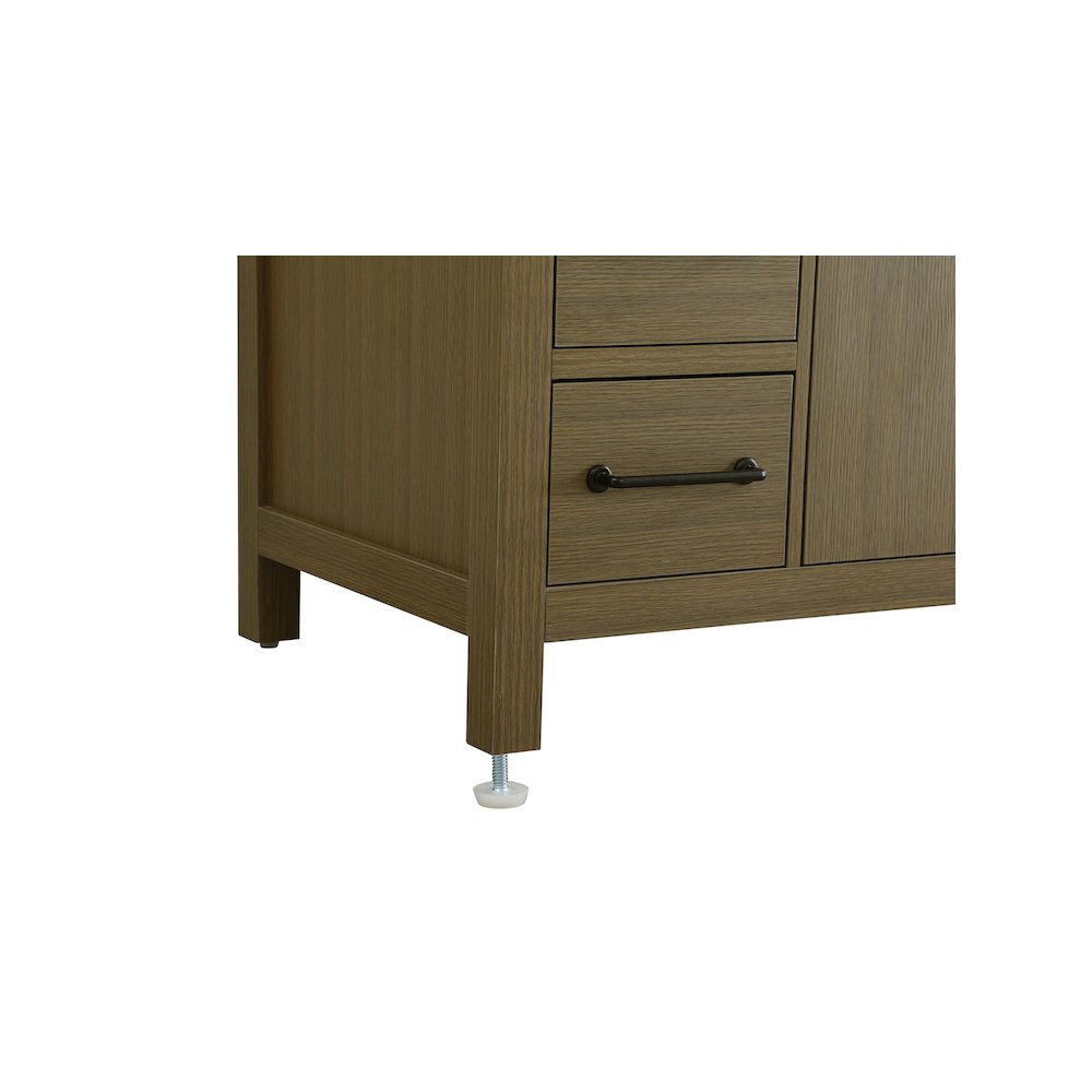 42 inch Single Bathroom Vanity In Chestnut Brown with backsplash