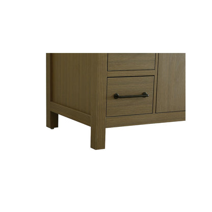 42 inch Single Bathroom Vanity In Chestnut Brown with backsplash