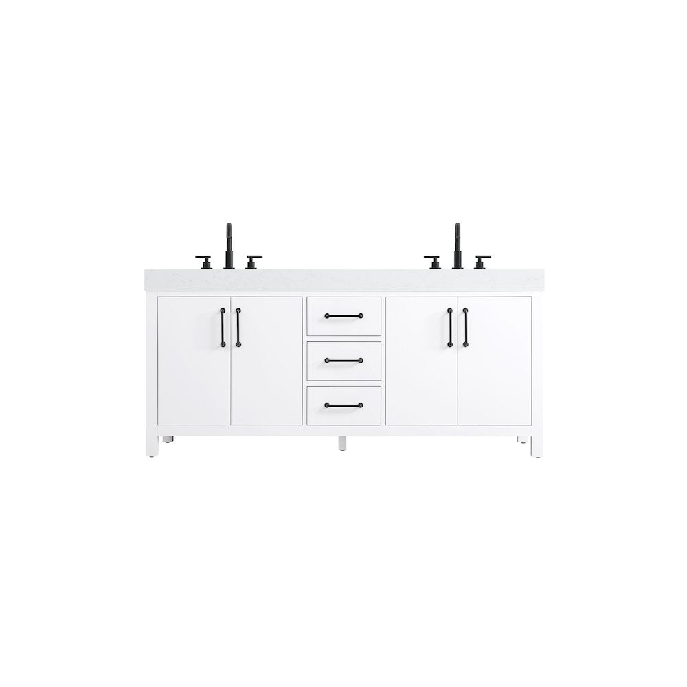72 inch Double Bathroom Vanity In White