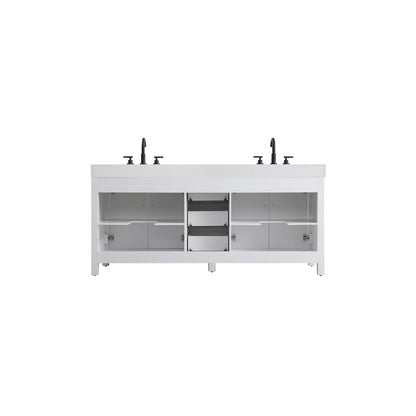 72 inch Double Bathroom Vanity In White