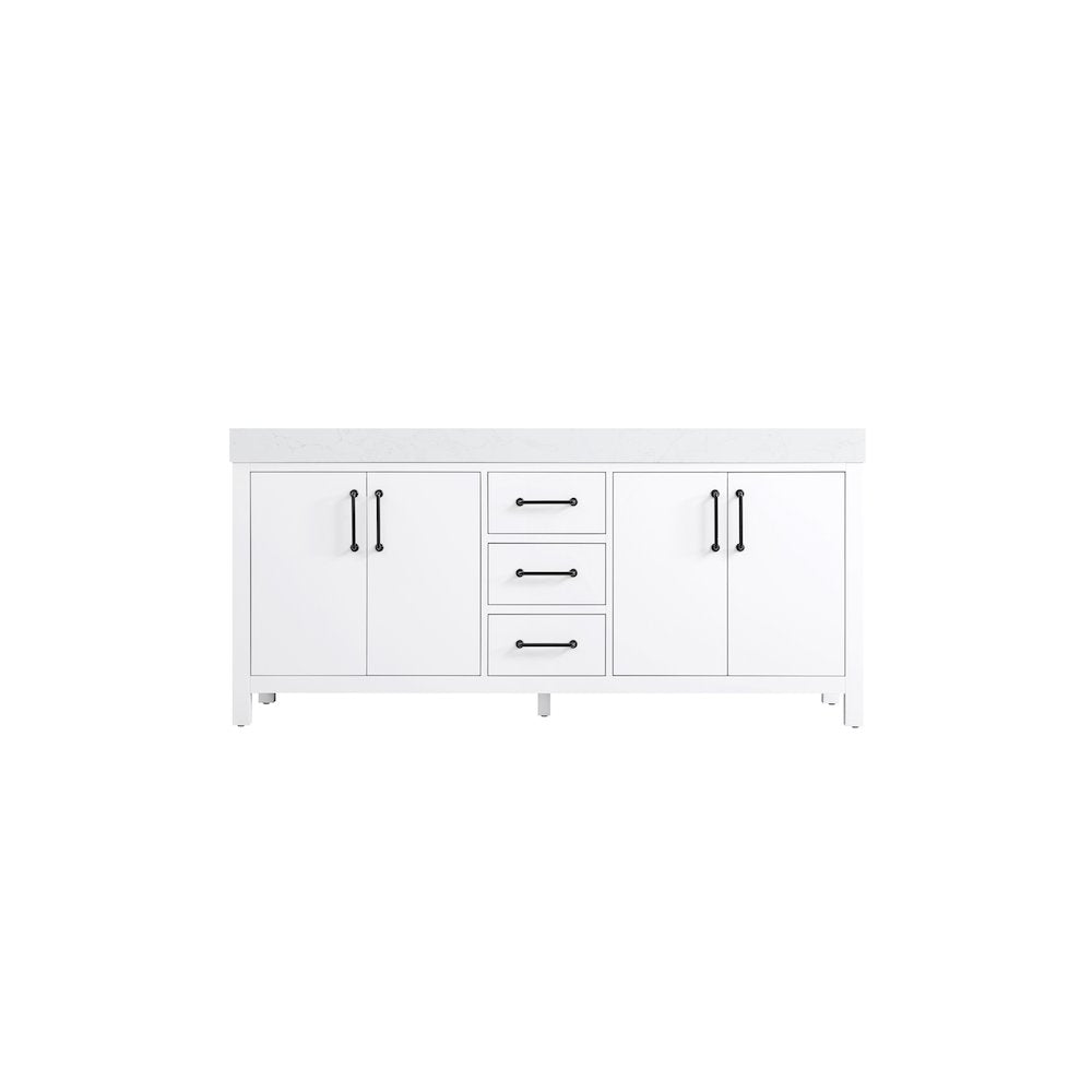 72 inch Double Bathroom Vanity In White