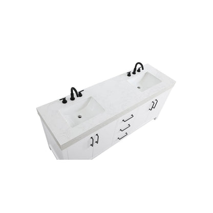 72 inch Double Bathroom Vanity In White