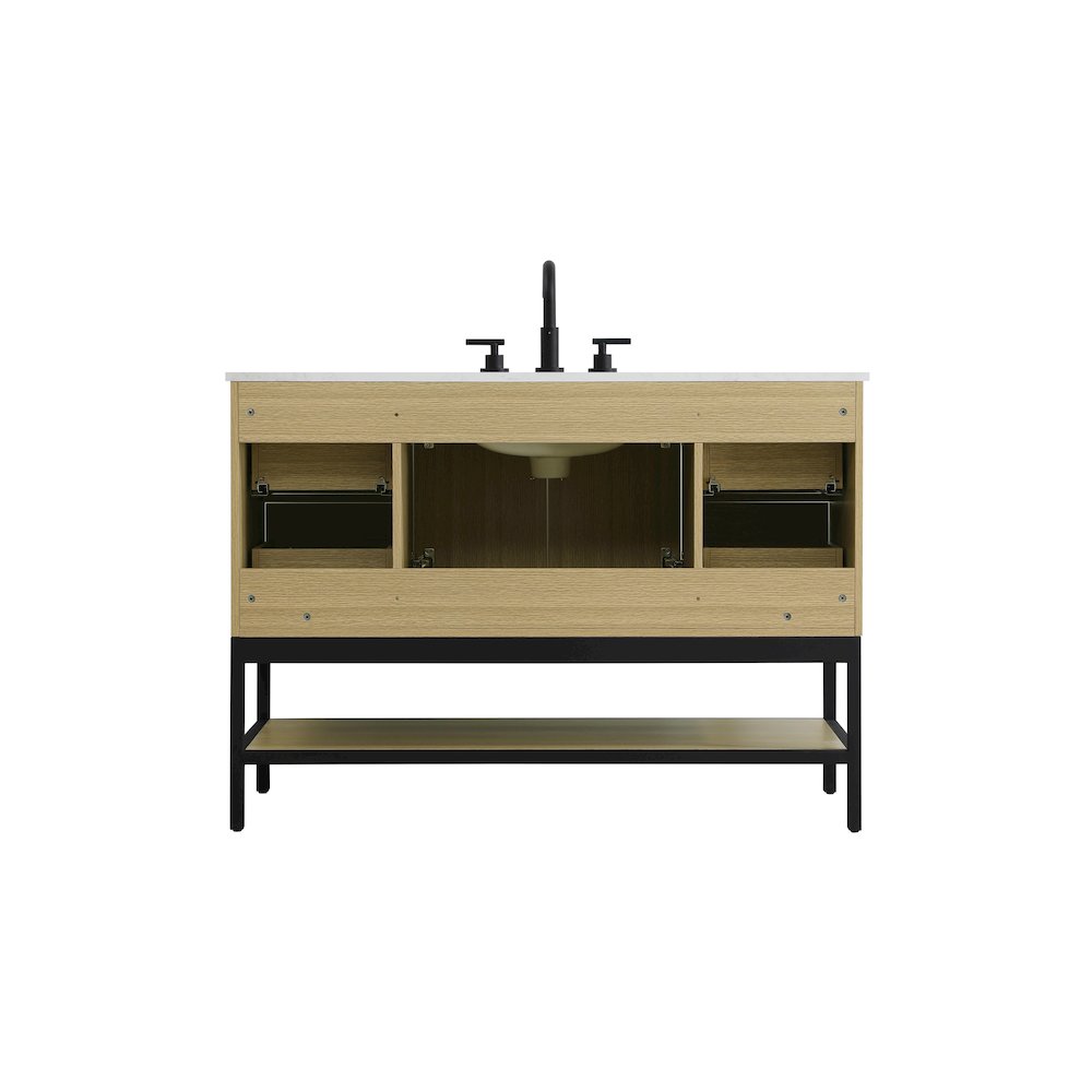 48 Inch Single Bathroom Vanity In Honey Brown
