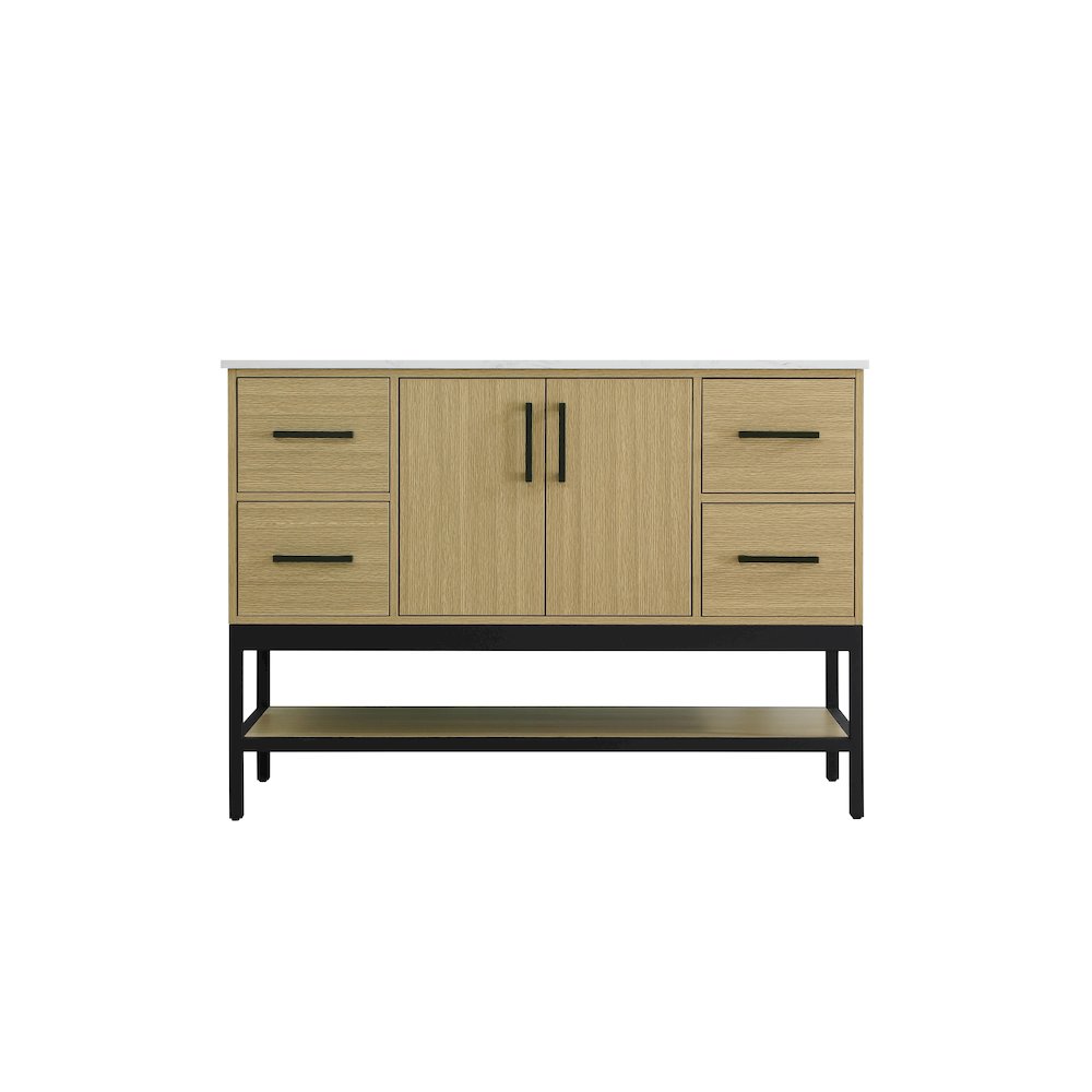 48 Inch Single Bathroom Vanity In Honey Brown