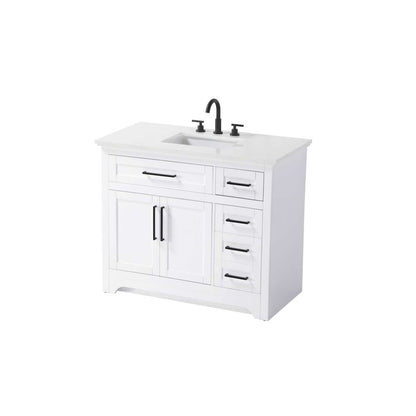 42 inch Single Bathroom Vanity in White