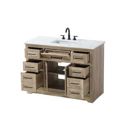 48 inch Single Bathroom Vanity in Natural oak