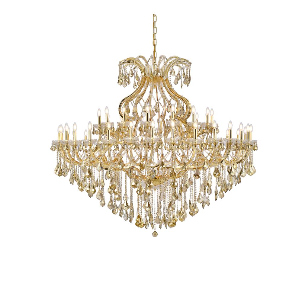 Maria Theresa 49 light Gold Chandelier Golden Teak (Smoky) Royal Cut Crystal