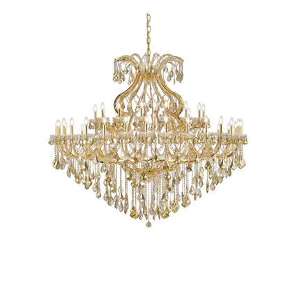 Maria Theresa 49 light Gold Chandelier Golden Teak (Smoky) Royal Cut Crystal