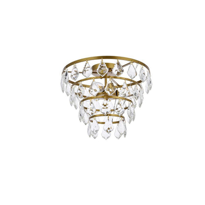 Ella 14 inch flush mount in brass