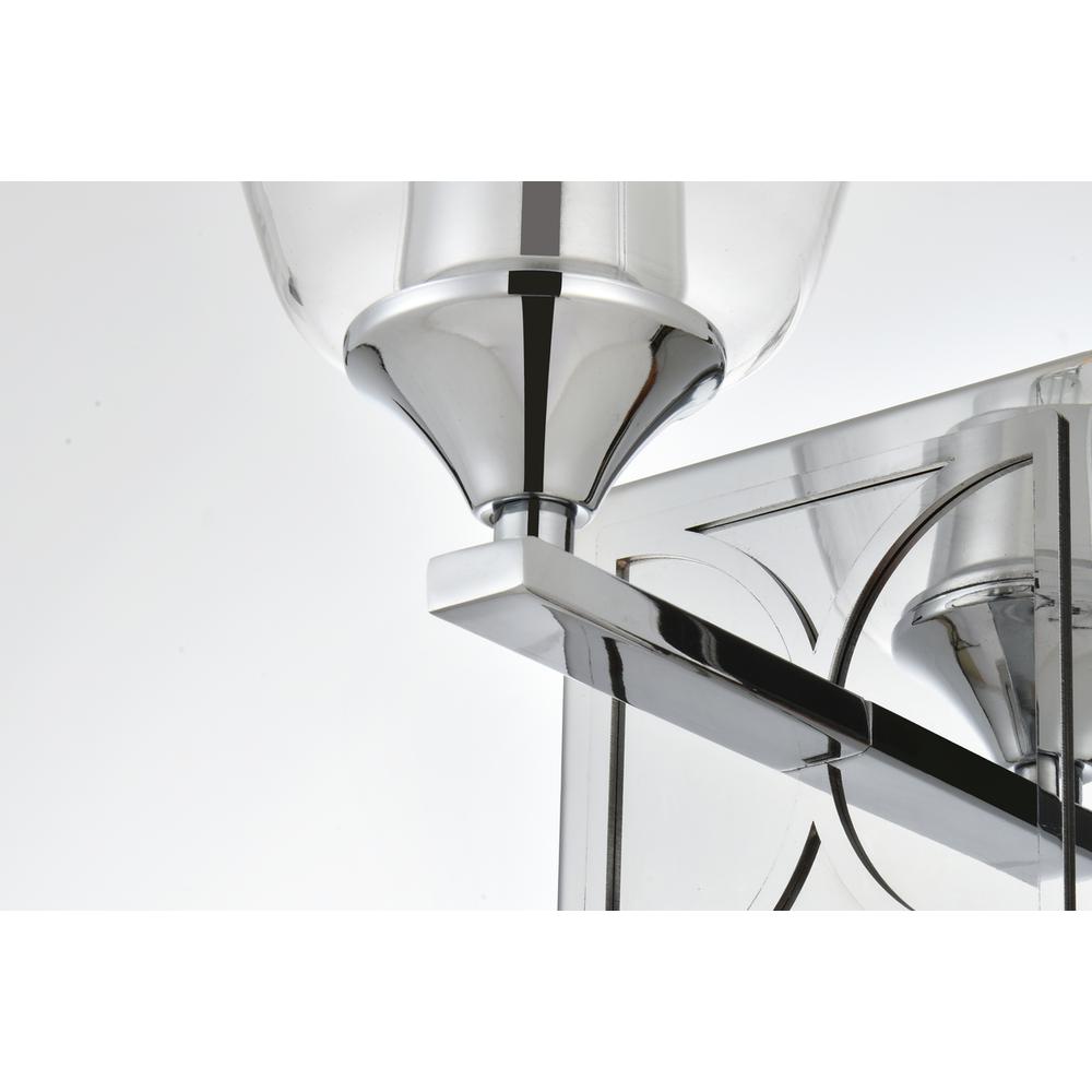 Harris 1 light Chrome and Clear Bath Sconce