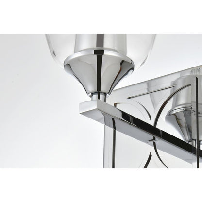 Harris 1 light Chrome and Clear Bath Sconce
