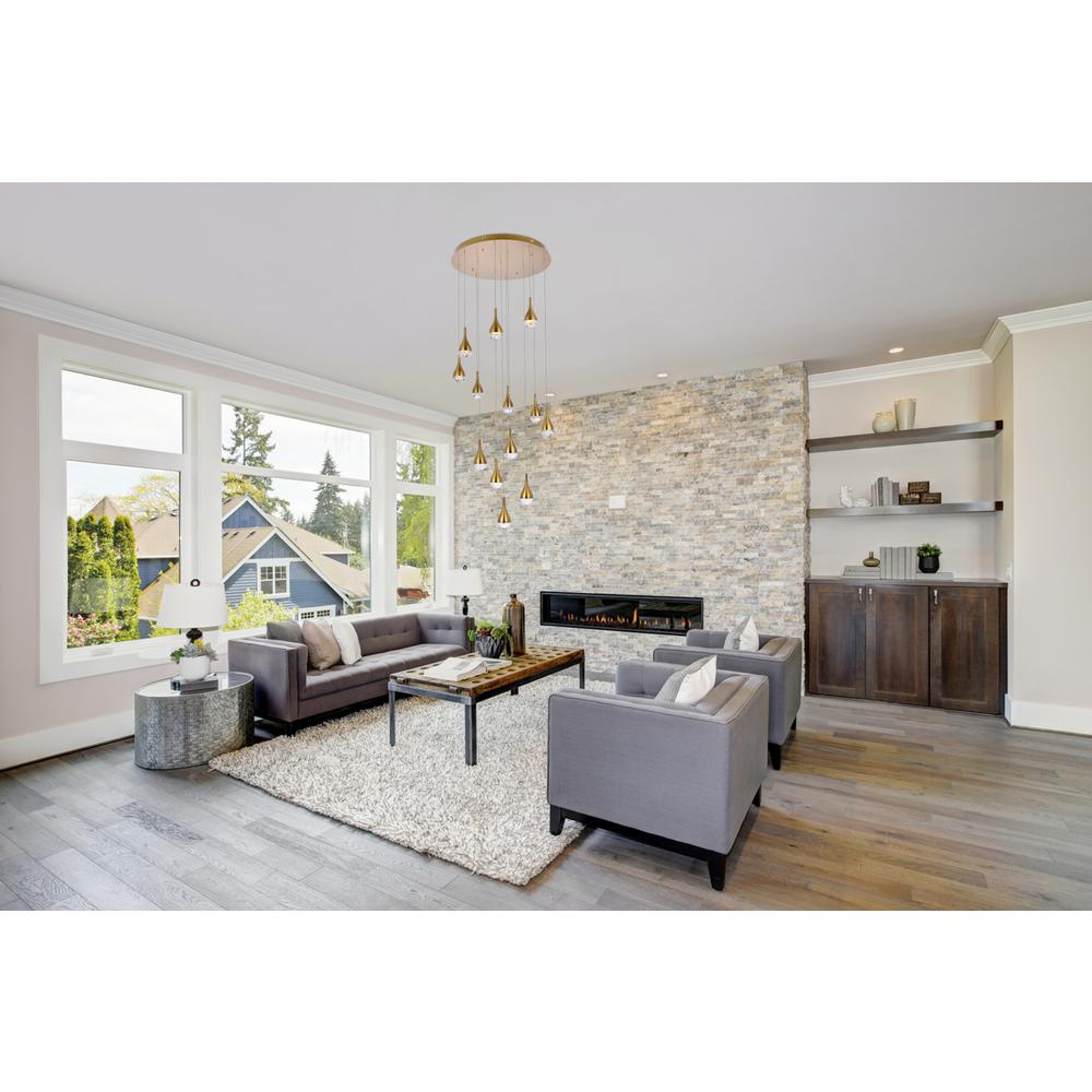 Amherst 30 inch LED chandelier in satin gold