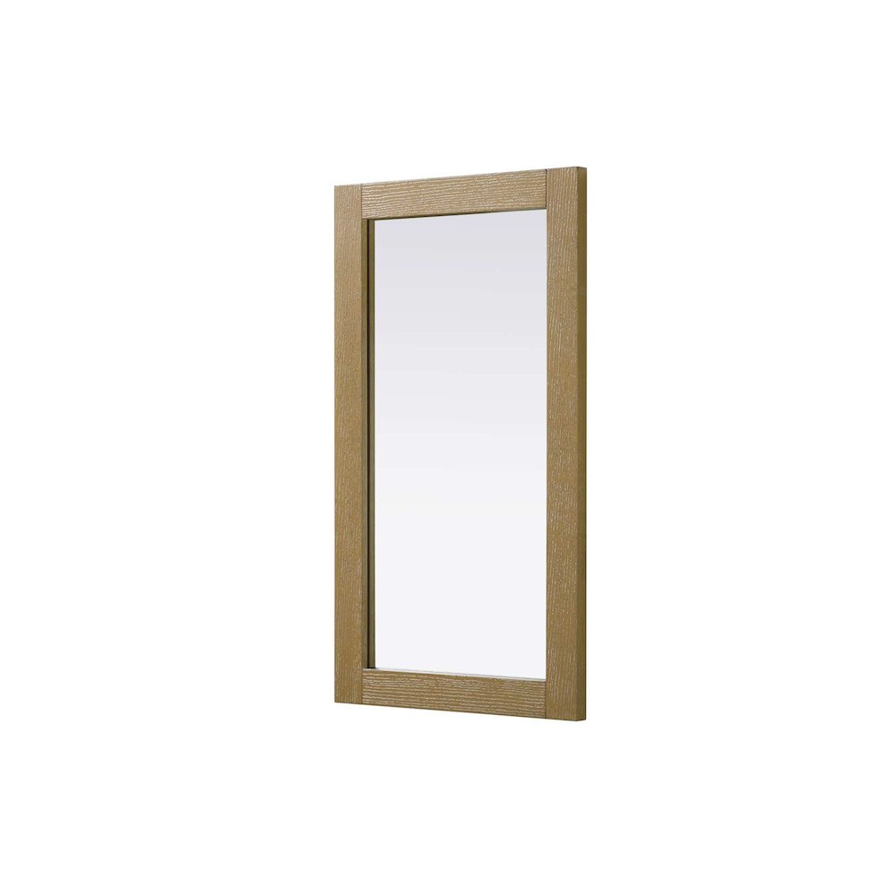 Noah Wooden Rectangle Mirror 18 x 32 in Linen Oak