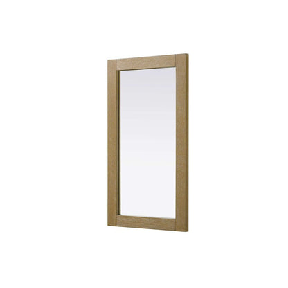 Noah Wooden Rectangle Mirror 18 x 32 in Linen Oak