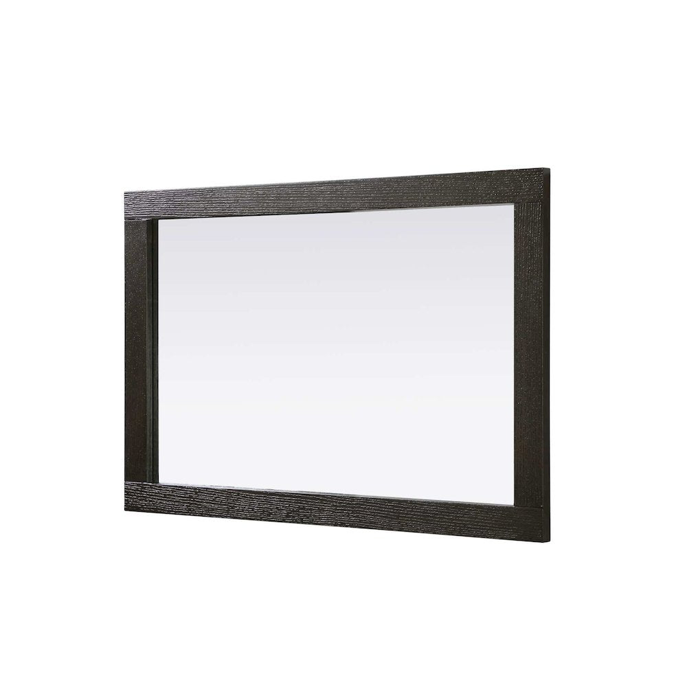 Noah Wooden Rectangle Mirror 24 x 36 in Chocolate Oak