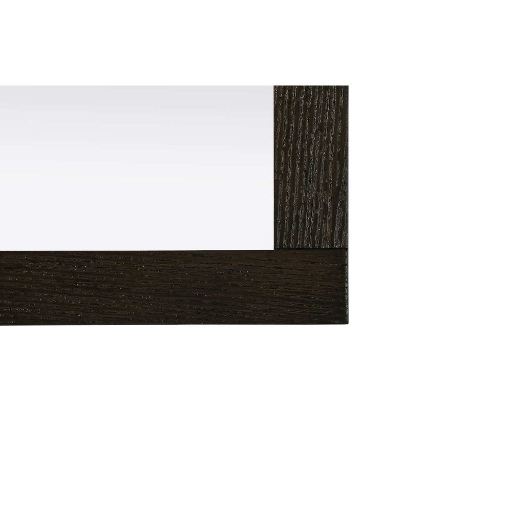 Noah Wooden Rectangle Mirror 24 x 36 in Chocolate Oak