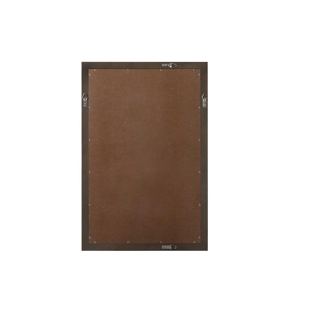 Noah Wooden Rectangle Mirror 24 x 36 in Chocolate Oak