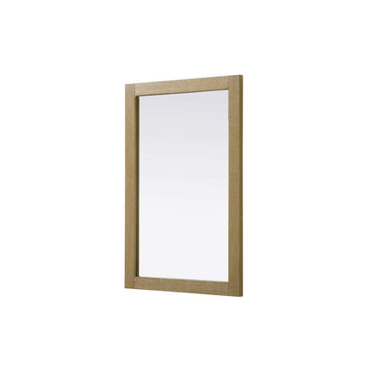 Noah Wooden Rectangle Mirror 24 x 36 in Linen Oak