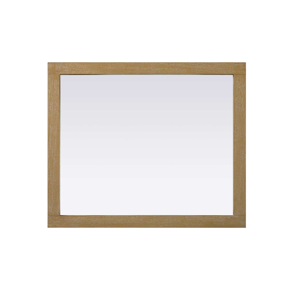 Noah Wooden Rectangle Mirror 30 x 36 in Linen Oak
