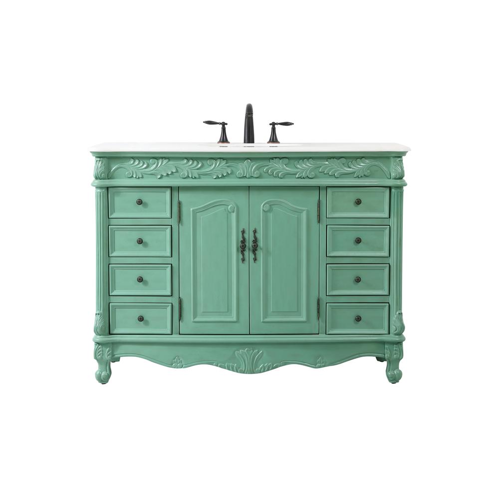 48 inch Single Bathroom vanity in vintage mint