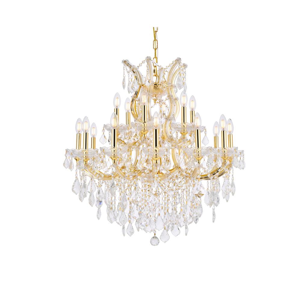 Maria Theresa 19 light Gold Chandelier Clear Royal Cut Crystal