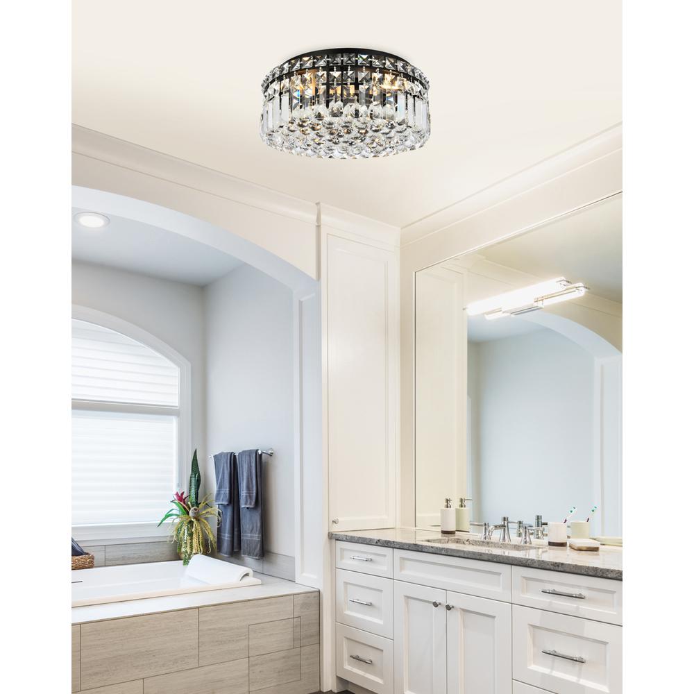 Maxime 14 inch black flush mount