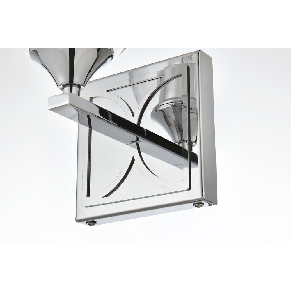Harris 1 light Chrome and Clear Bath Sconce